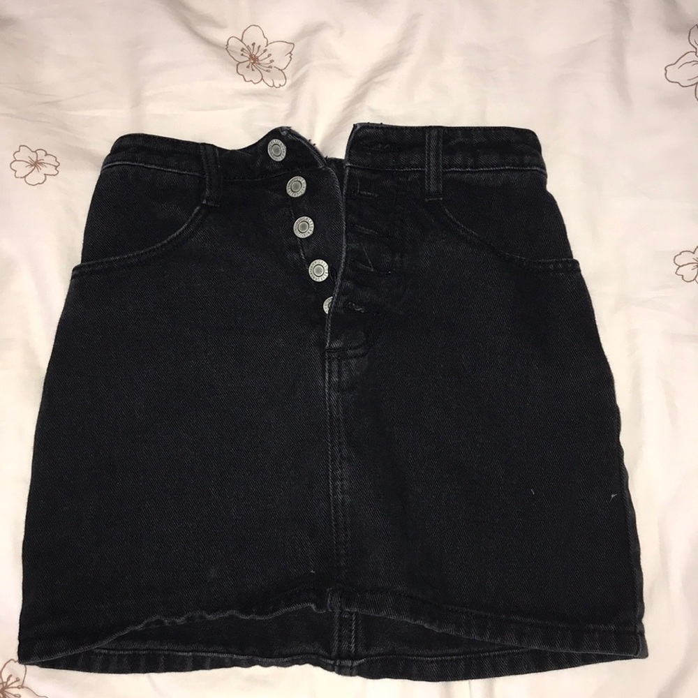 Brandy Melville Black Jean Skirt